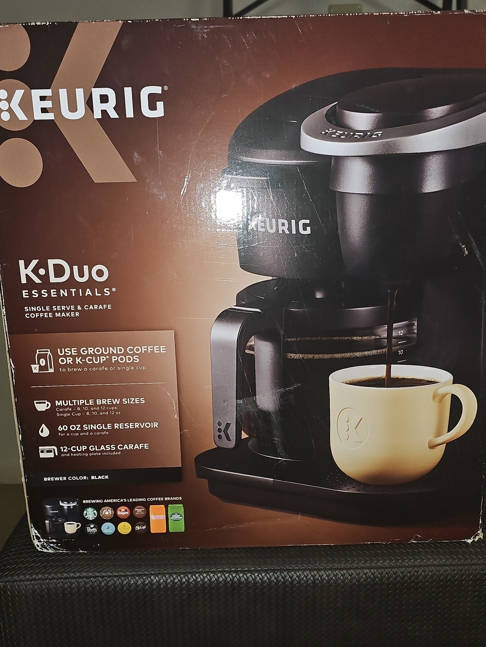 Keurig K-Duo Essentials Coffee Maker - Black and Silver Accents
